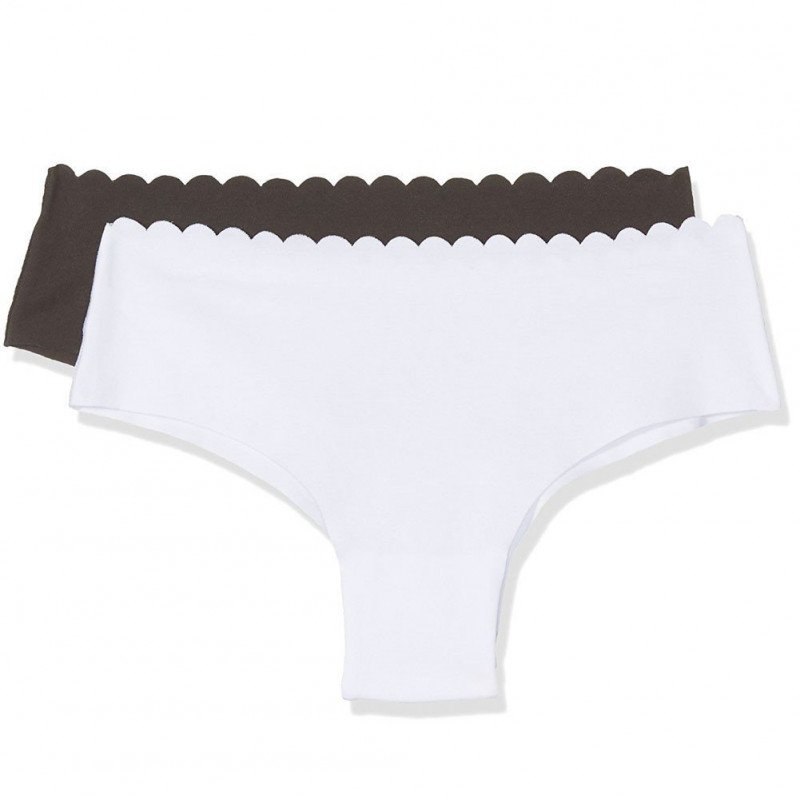 DIM Lot de 2 Boxers string Femme Microfibre BODY TOUCH Noir Blanc