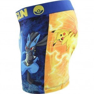 FREEGUN Boxer Homme Microfibre PVL Bleu Jaune POKEMON