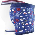 DIM Lot de 2 Boxers Homme Coton CUP Blanc Imprimé BD