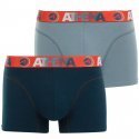 ATHENA Lot de 2 Boxers Homme Coton ENDURANCE 24H Marine Gris