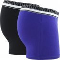 ATHENA Lot de 2 Boxers Homme Coton BIO Noir Indigo