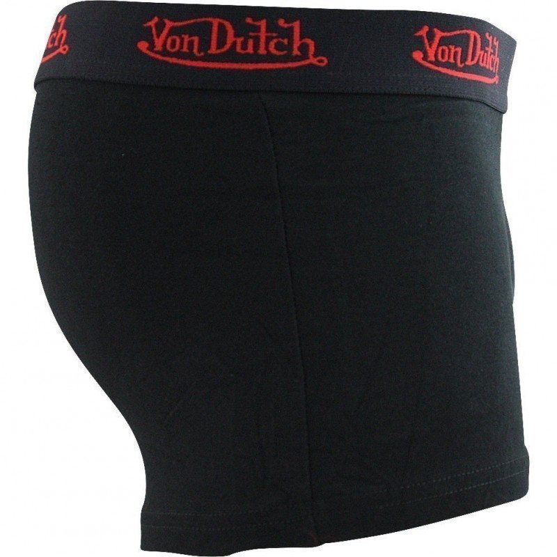 VON DUTCH Boxer Homme Coton BCCLASS2 Noir Rouge