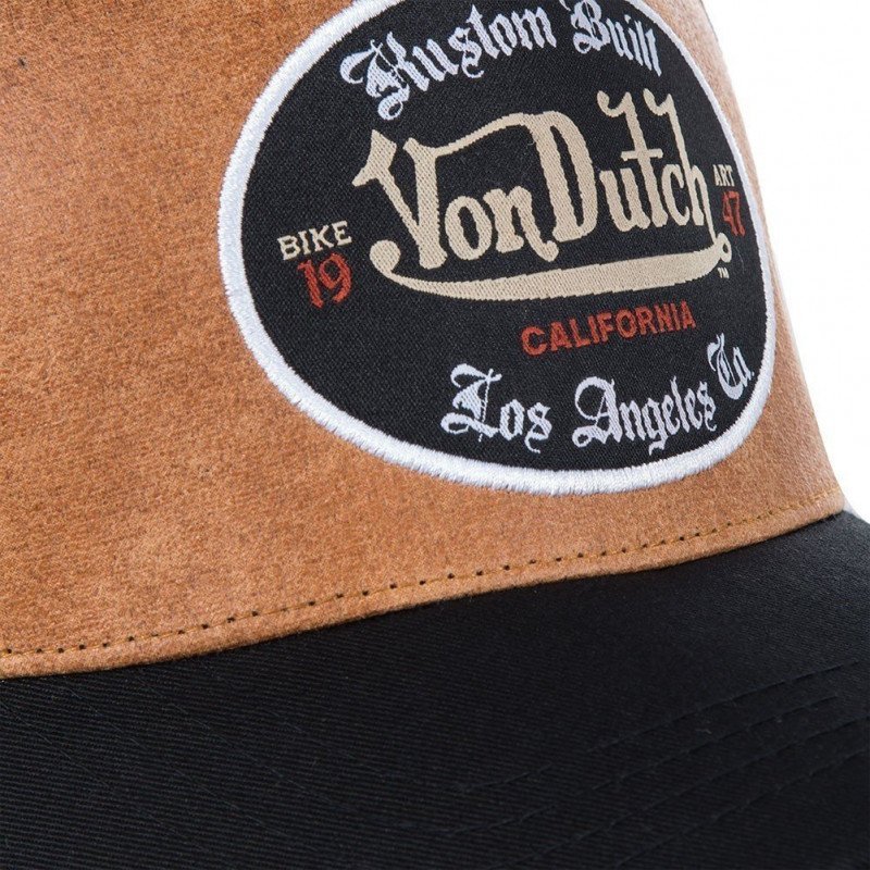 VON DUTCH Casquette Homme Microfibre GRL Noir Marron