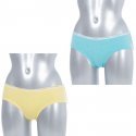 FREEGUN Lot de 2 Shortys Femme MicroCoton BCX2ASS FRESH Jaune Bleu