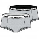 PUMA Lot de 2 Boxers Femme Coton ICONIC Souris chiné