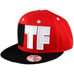 WTF Casquette coton TEXT Rouge