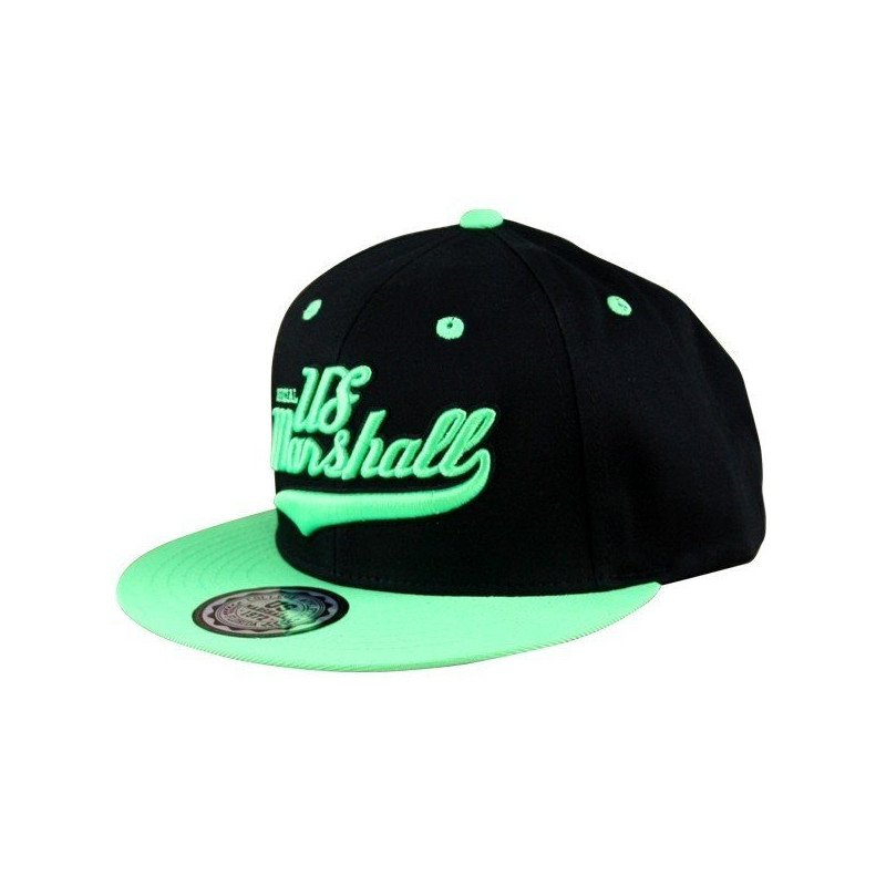 OFFICIAL US MARSHALL Casquette coton FLUO Noir Vert