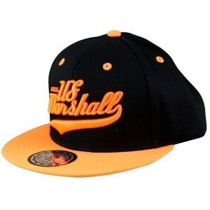 OFFICIAL US MARSHALL Casquette coton FLUO Noir Orange