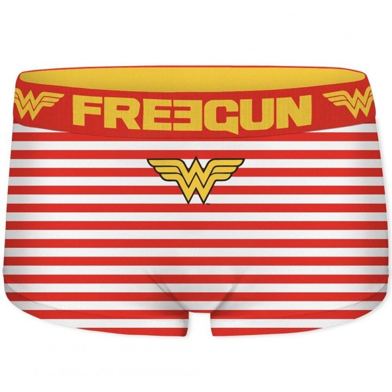 FREEGUN Boxer Fille Microfibre SHMW2 Blanc Rouge DC COMICS