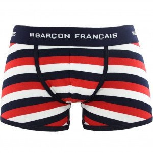 GARCON FRANCAIS Boxer Homme Coton LILLE Marinière Tricolore