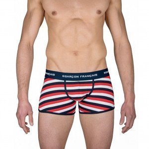 GARCON FRANCAIS Boxer Homme Coton LILLE Marinière Tricolore