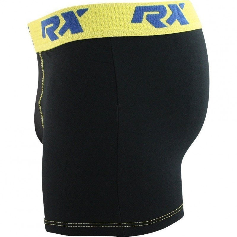 RX SPORT Boxer Homme Microfibre BMULTB Noir Jaune