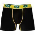 RX SPORT Boxer Homme Microfibre BMULTB Noir Jaune