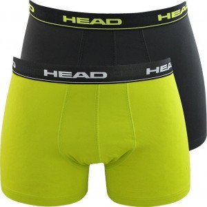 HEAD Lot de 2 Boxers Homme Microfibre PACKM Noir Jaune