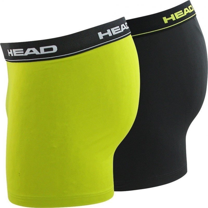 HEAD Lot de 2 Boxers Homme Microfibre PACKM Noir Jaune