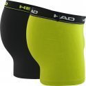 HEAD Lot de 2 Boxers Homme Microfibre PACKM Noir Jaune