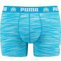 PUMA Boxer Homme Coton SPACEDYE Bleu Blanc OLYMPIQUE DE MARSEILLE