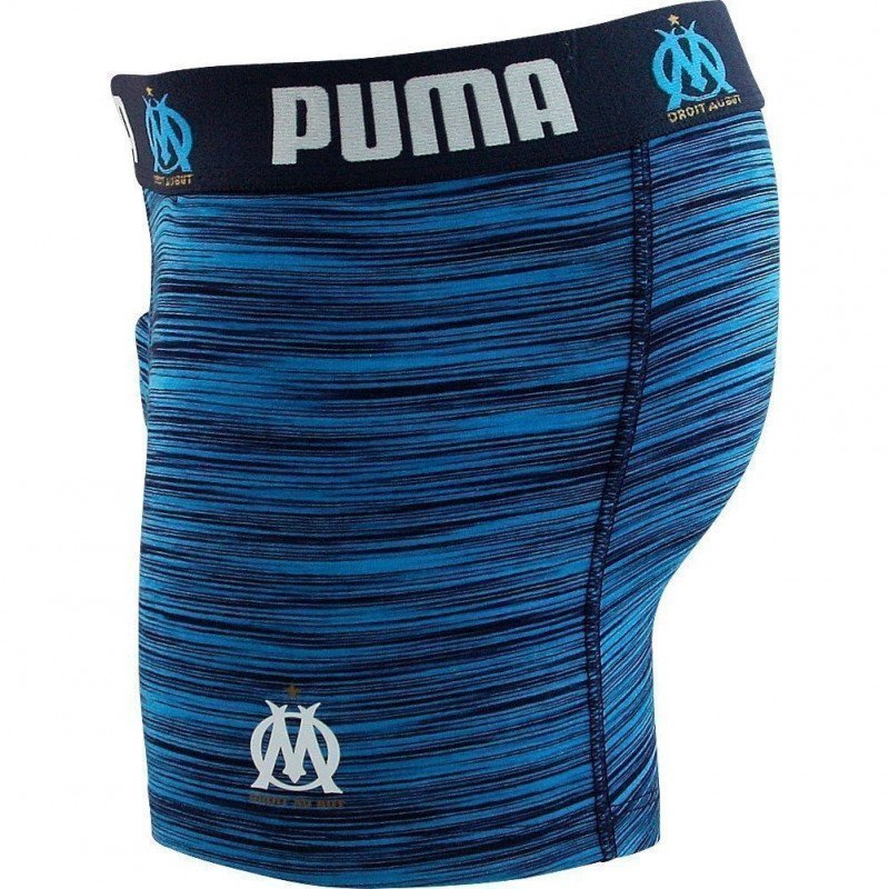 PUMA Boxer Homme Coton SPACEDYE Marine Bleu OLYMPIQUE DE MARSEILLE