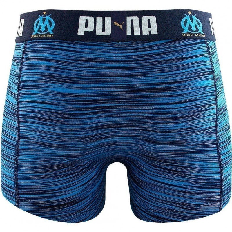 PUMA Boxer Homme Coton SPACEDYE Marine Bleu OLYMPIQUE DE MARSEILLE