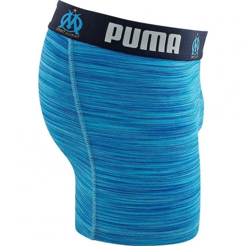 PUMA Boxer Homme Coton SPACEDYE Bleu turquoise OLYMPIQUE DE MARSEILLE