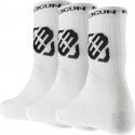 FREEGUN Lot de 3 paires de Chaussettes Homme Coton LOG Blanc