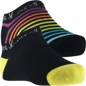 LITTLE MARCEL 2 paires Socquettes Femme Coton CFTC Rayé Noir Ja
