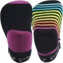 LITTLE MARCEL Lot de 2 paires de Socquettes Femme Coton CFTC Rayé Noir Violet