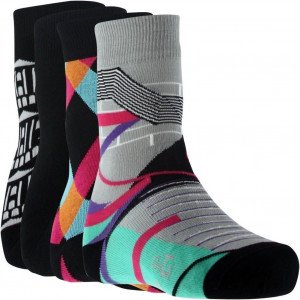 PULL IN Lot de 4 paires de Chaussettes Mixte Coton PACK2 Multicolore
