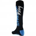 FREEGUN Chaussettes Hautes Homme Coton RACING Noir Bleu