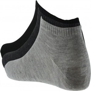 MULTI 3 paires de Socquettes Homme Microfibre SPORT Noir Gris