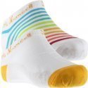 LITTLE MARCEL Lot de 2 paires de Socquettes Femme Coton CFTCB Rayé Blanc Orange