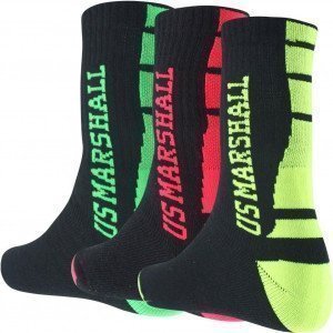 OFF US MARSHALL 3 paires Chaussettes Homme Coton TENF Noir Multi