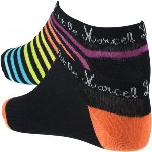 LITTLE MARCEL 2 paires Socquettes Fille Coton CFTC Rayé Nr Orange