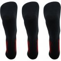 WATI B Lot de 3 paires de Chaussettes Garçon Coton LOG Noir Rouge