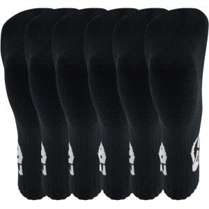 FREEGUN Lot de 6 paires de Chaussettes Garçon Coton TENNIS Noir