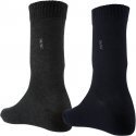 CLASSIC Lot de 2 paires de Chaussettes Homme Microfibre CLAS Croix Anthracite Marine