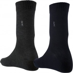 CLASSIC 2 paires Chaussettes Homme CLAS Croix Anthracite Marine
