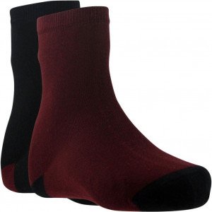 PULL IN 2 paires de Chaussettes Mixte Coton DUO Bordeaux Noir