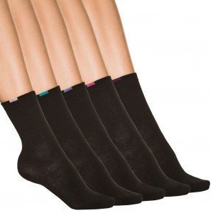 DIM Lot de 5 paires de Chaussettes Femme Coton ECODIM Noir