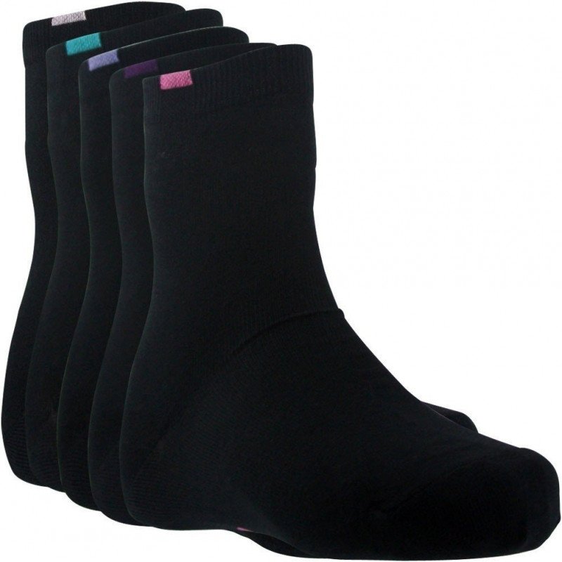 DIM Lot de 5 paires de Chaussettes Femme Coton ECODIM Noir