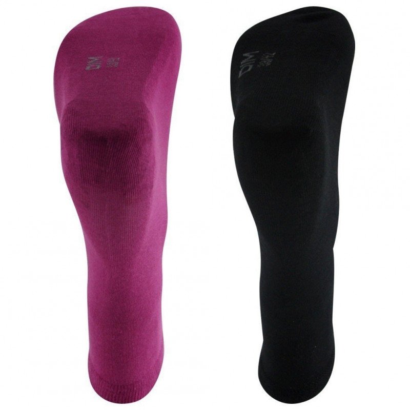 DIM Lot de 2 paires de Chaussettes Femme Coton PURCOTON Rose Noir