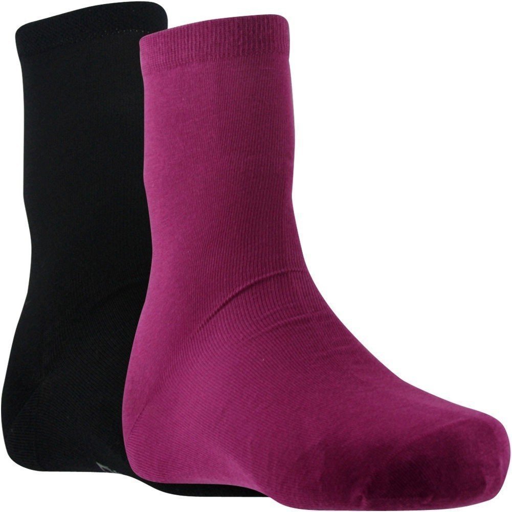 Lot de 2 paires de chaussettes femme à volants Noir Marine Dim Modal