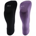 DIM Lot de 2 paires de Mi-chaussettes Femme Microfibre SKIN Violet Noir