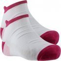 DIM Lot de 2 paires de Socquettes Femme Coton BASIQUE Blanc Rose