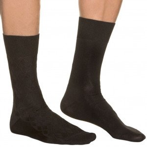 DIM Lot de 2 paires de Chaussettes Homme Fil d'Ecosse LISLE Noir