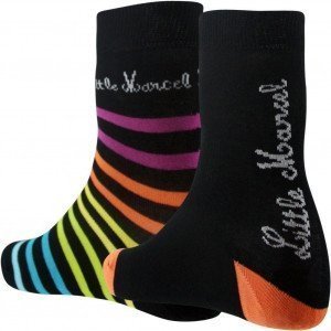 LITTLE MARCEL 2 paires Chaussettes Fille CFS Rayé Noir Orange
