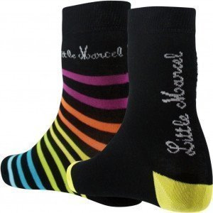 LITTLE MARCEL 2 paires Chaussettes Fille Coton CFS Ray Noir Jaune