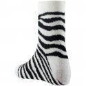 TWINDAY Chaussettes Femme Microfibre DOUCE Zèbre Blanc Noir