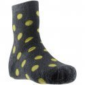 TWINDAY Chaussettes Femme Microfibre DOUCE Pois Gris Jaune