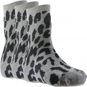 TWINDAY 3 paires Chaussettes Femme Coton ESPRIT SAUVAGE Gris Pant